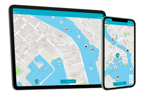 Telefon og app med Seaber app åpen - Tryg Forsikring