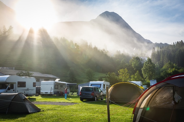 Bilde fra en campingplass