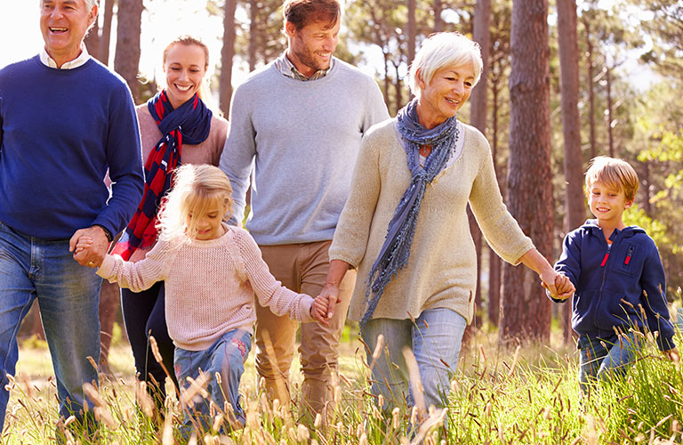 Familie i natur