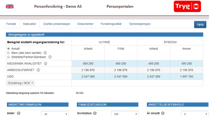 Demo av Personportalen