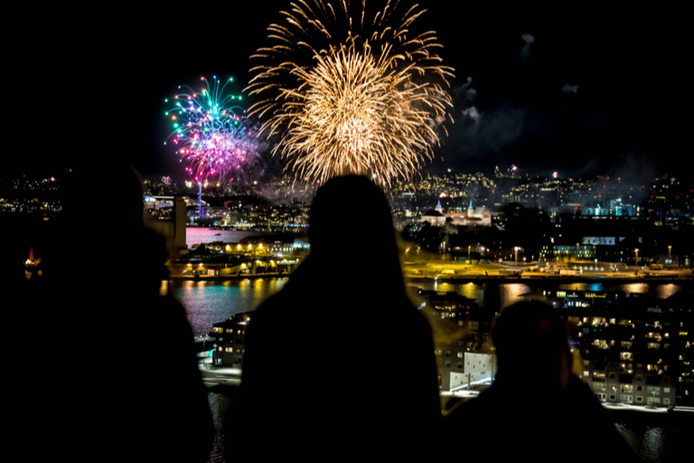 Fyrverkeri på nyttårsaften