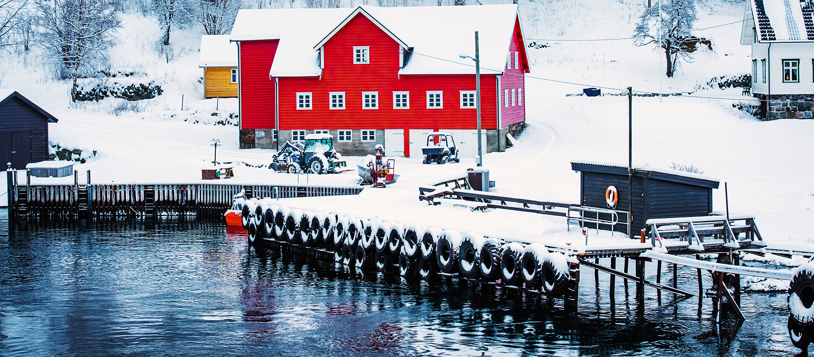 Havn i vinterlandskap